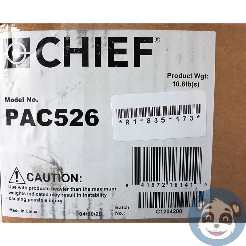 CHIEF PAC526, Large InWall Storage Box Flat Panel Mounting, Black