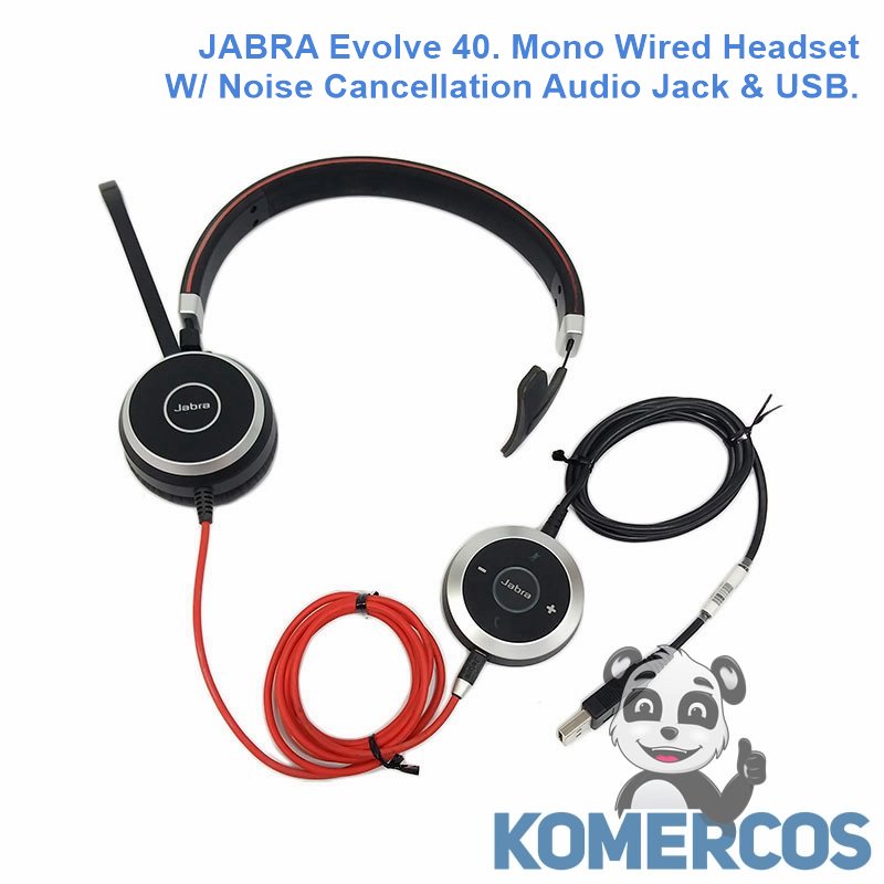 Lot Of 2 JABRA Evolve 40 Mono USB A Wired Headset W Noise lot-of-2-jabra-evolve-40-mono-usb-a-wired-headset-w-noise