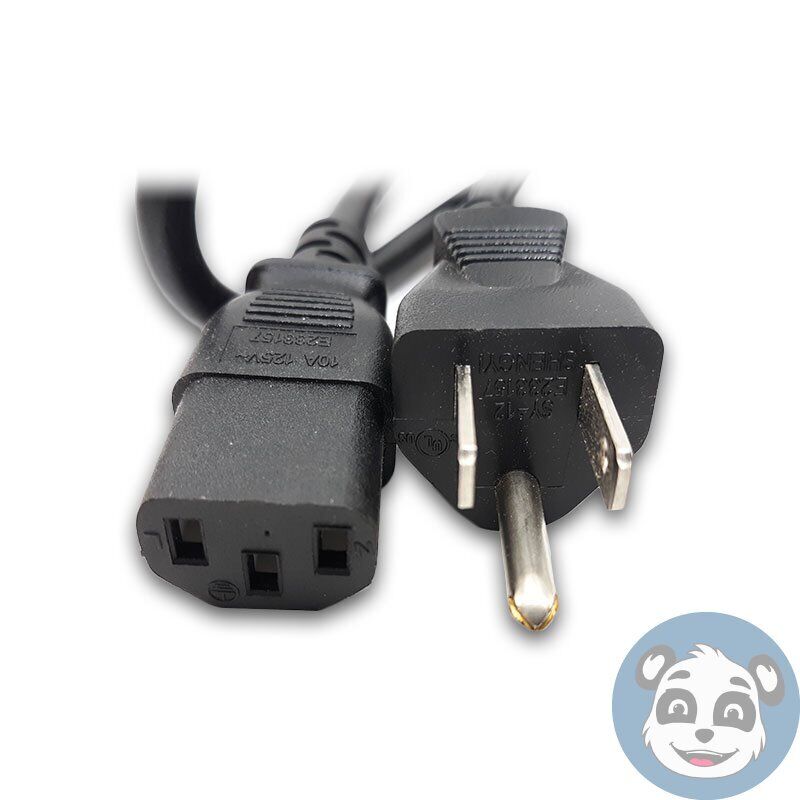 thumbnail image 2 of 10ft 16AWG Power Cord 2-Pack - Replacement Cable For Computers, Monitors & Printers 2 of 13