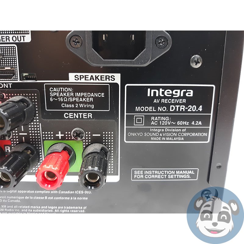INTEGRA DTR20.4, 5.2 Channel AV Surround Receiver , No RC. Komercos